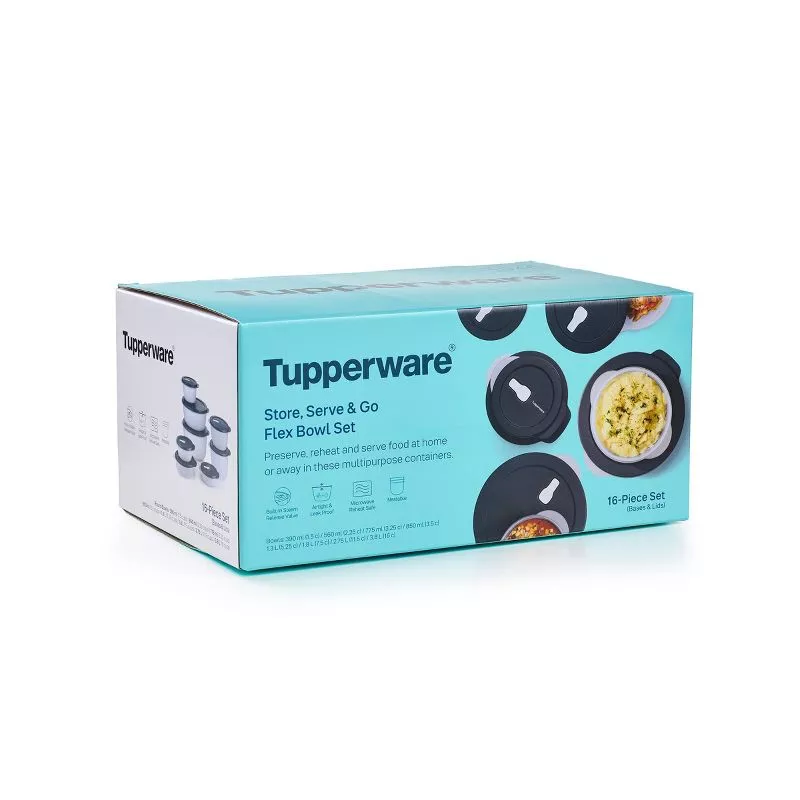 Tupperware Store, Serve & Go Flex Bowl Set 16-piece