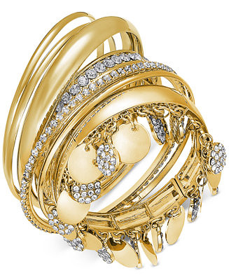 Style & Co 7-Pc. Set Pavé Shaky Disc Bangle Bracelets, Created for Macy's  & Reviews - Bracelets... | Macys (US)