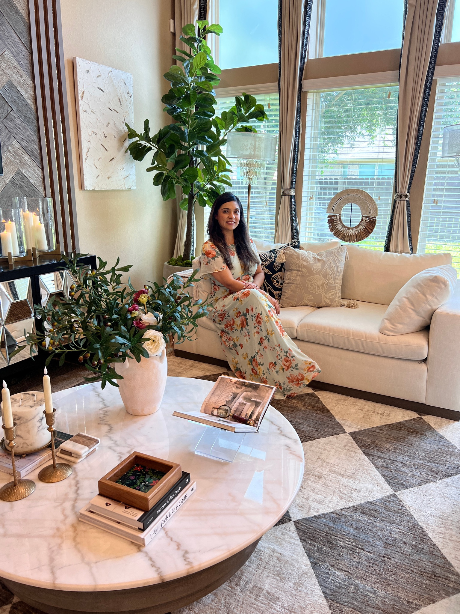 Some spaces just make you want to slow down and stay awhile ✨
Soft textures, warm light, fresh florals, and a living room that feels both elevated and lived in. 🤍🌿

#LTKHome #LTKvlog #LTKSeasonal