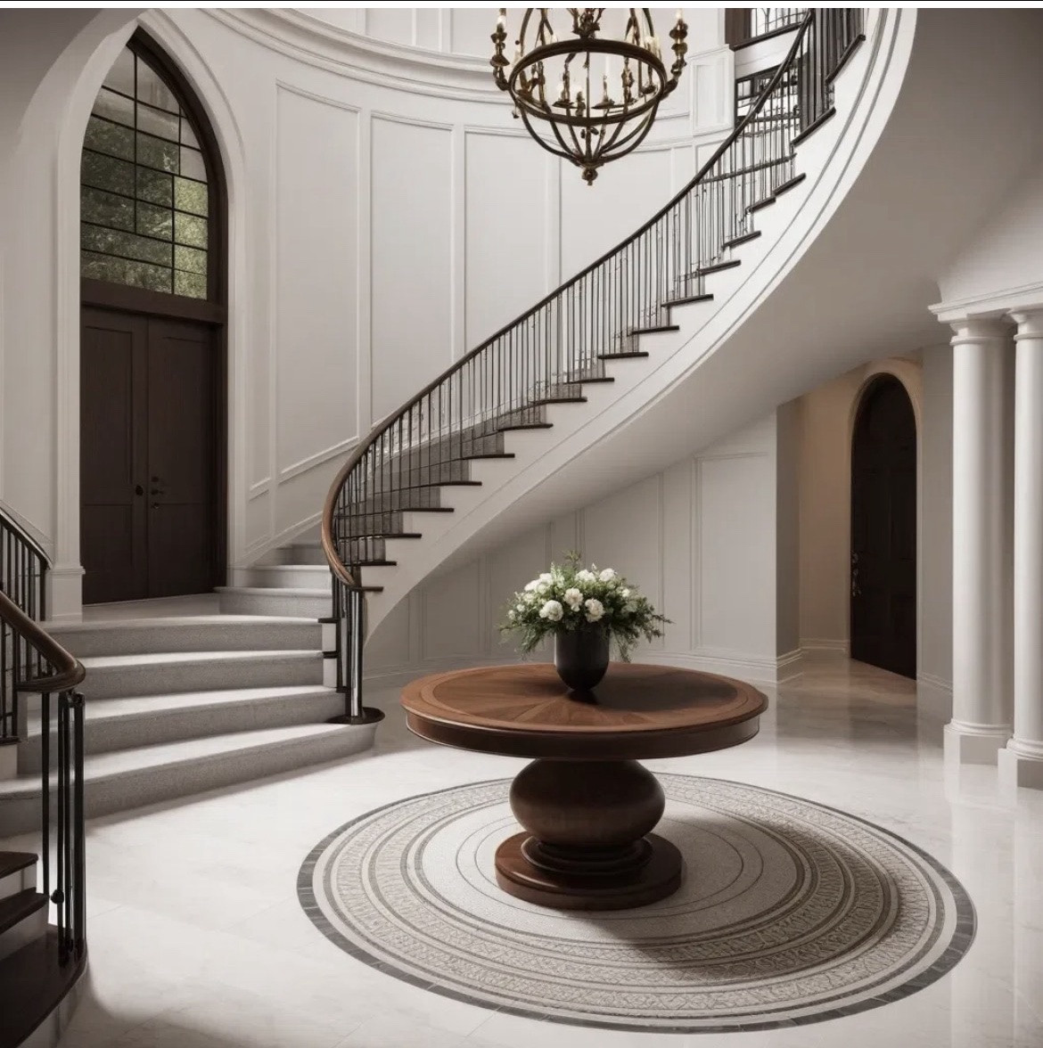 Hand-blown crystal commissioned from Venetian workshops. Museum-quality glass that transforms light into art. Where grand entrances begin with craftsmanship that takes months to create. Real greenery in hand-glazed ceramic. Calacatta marble underfoot. The kind of entrance that belongs in homes of this caliber. Exquisite. Complete entryway transformation linked.

#LTKhome #LTKstyletip #LTKsalealert #luxurychandelier #chandelier #muranocrystal #luxuryhome #estatehome #luxuryrealestate #museumquality #handblownglass #venetianglass #statementlighting #luxuryinteriors #designerlighting #elegantalchemist #heirloomlighting #luxurylistings #premiumhomes #grandentrance #entrywaylighting #customlighting #artisanmade #gallerylevel #timelessdesign

#LTKHome