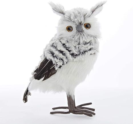 Kurt Adler Owl, 10-Inch, Gray/White | Amazon (US)