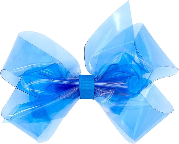 Wee Ones Girls' WeeSplash Vibrant Colored Vinyl Swim Hair Bow on a WeeStay Clip, Medium, Agean Bl... | Amazon (US)