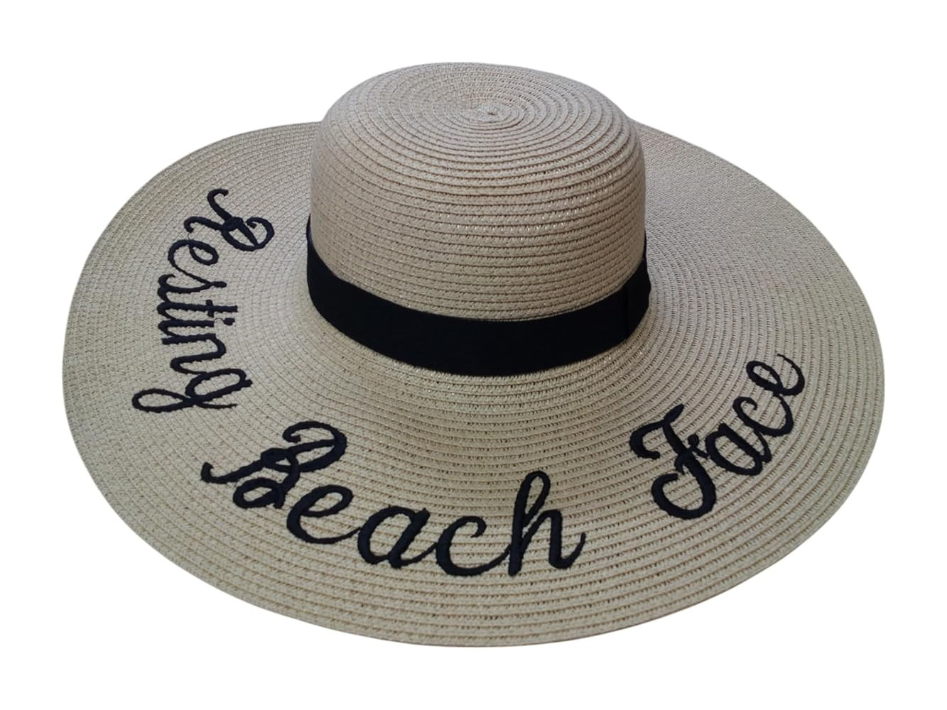 Hilarious Resting Beach Face and No Shady Beaches Foldable Roll Up UV Protection Embroidered Wide... | Amazon (US)