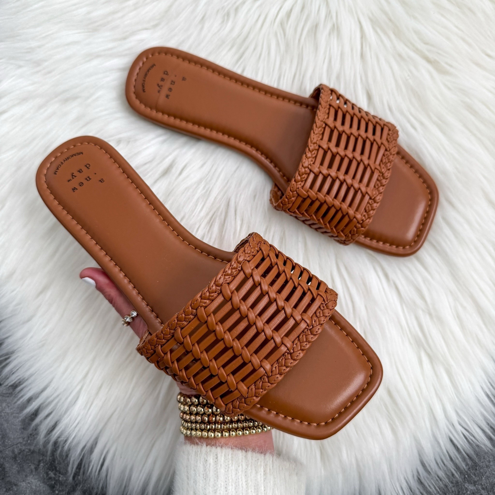 Women’s target Asha sandals with memory foam insole I went up a half size 
