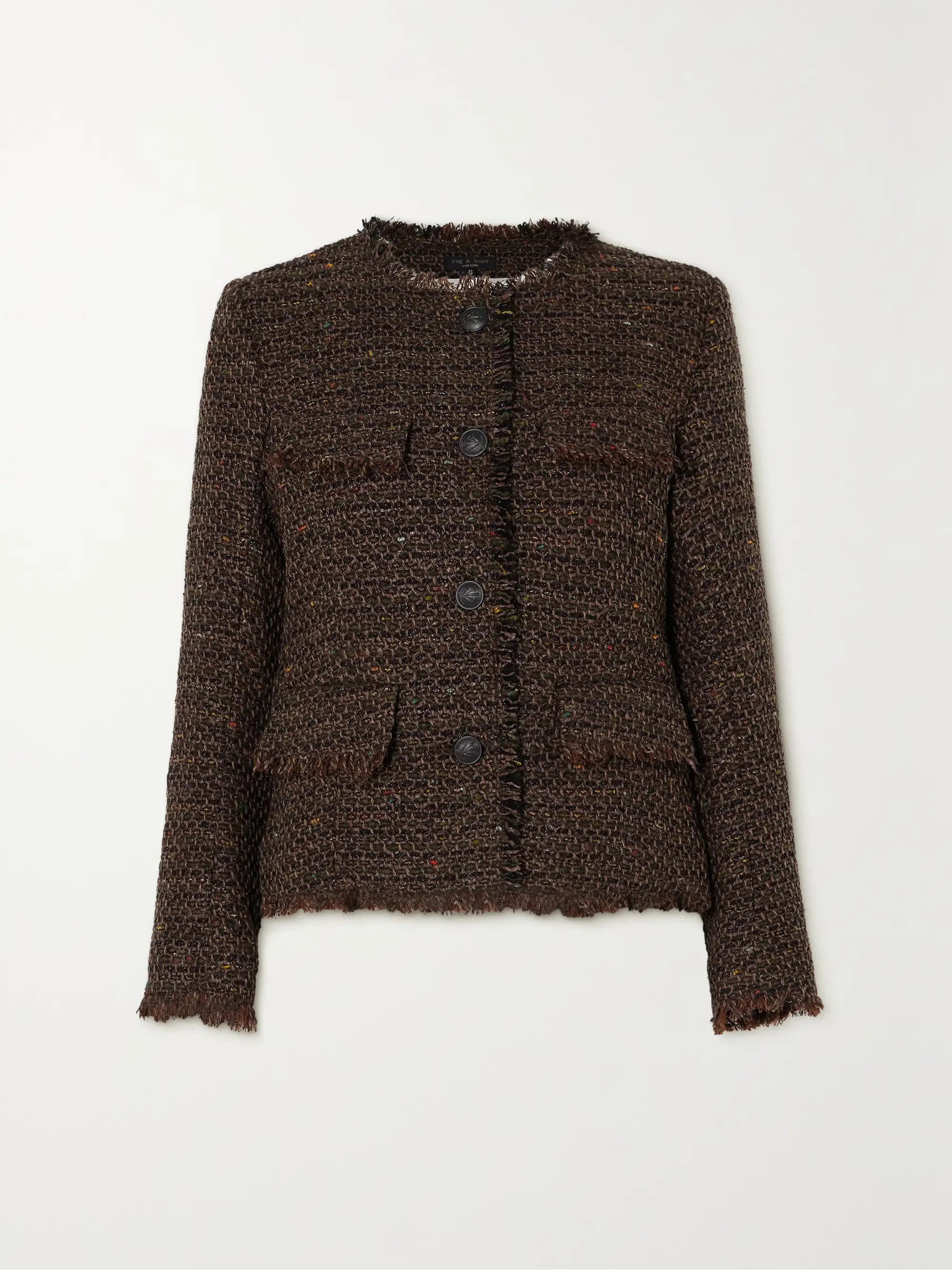 Ezra frayed wool-blend bouclé-tweed blazer | NET-A-PORTER (US)