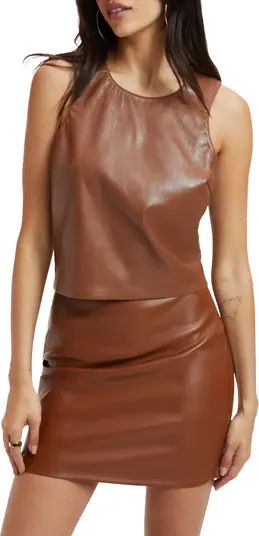Good American Better Than Leather Faux Leather Tank | Nordstrom | Nordstrom