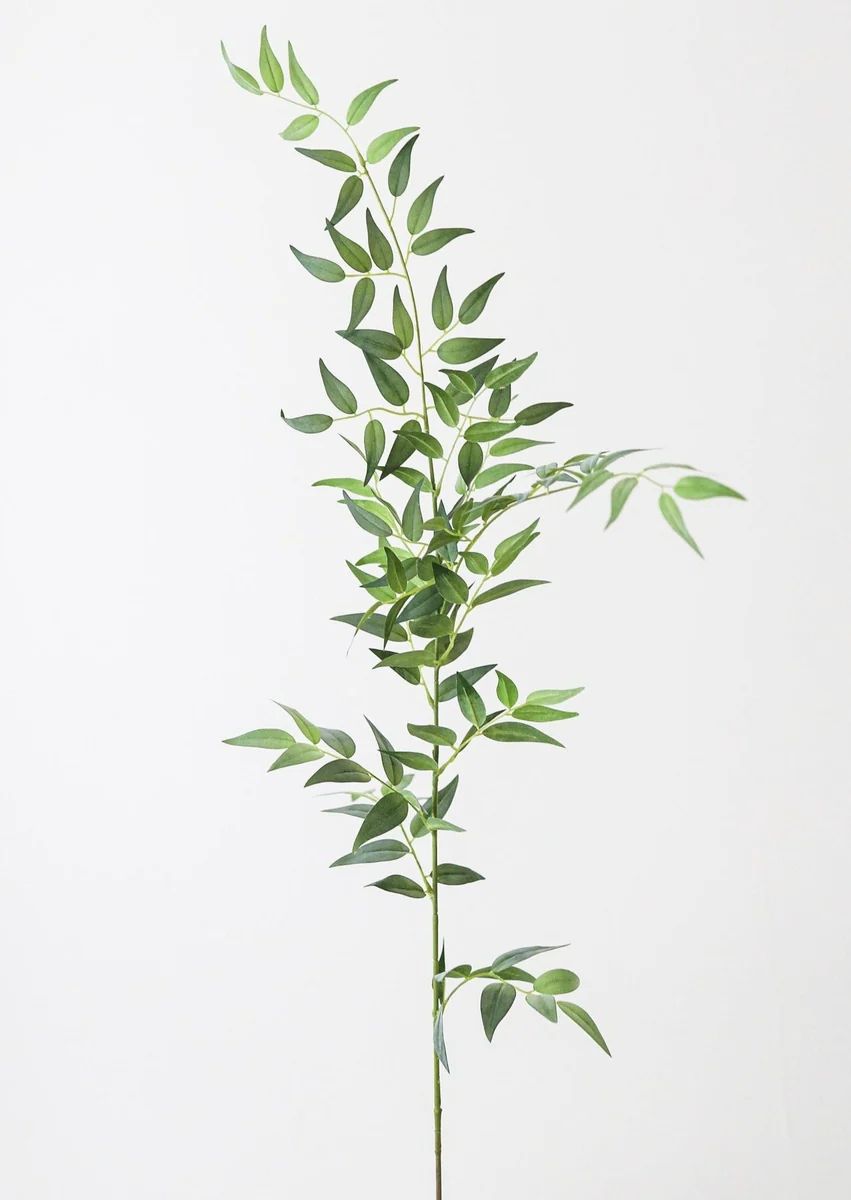 Fake Leaves Tall Italian Ruscus Branch - 49 | Afloral (US)