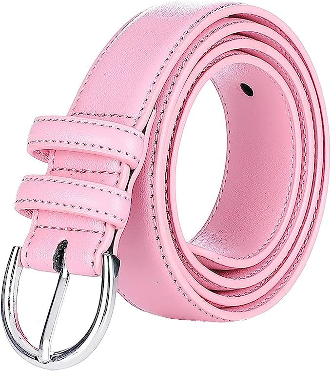 Falari Women Genuine Leather Belt Fashion Dress Belt With Single Prong Buckle 6028-31 Colors | Amazon (US)