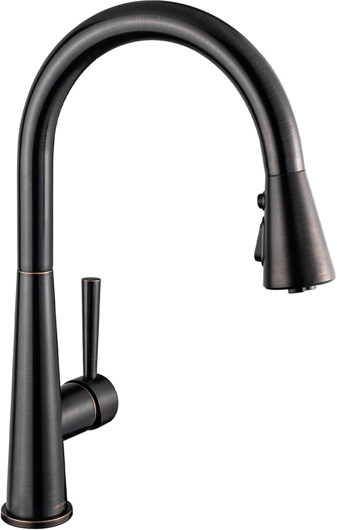 Oil Rubbed Bronze Kitchen Faucet with Pull Down Sprayer, Lava Odoro Bronze Single Handle Kitchen ... | Amazon (US)