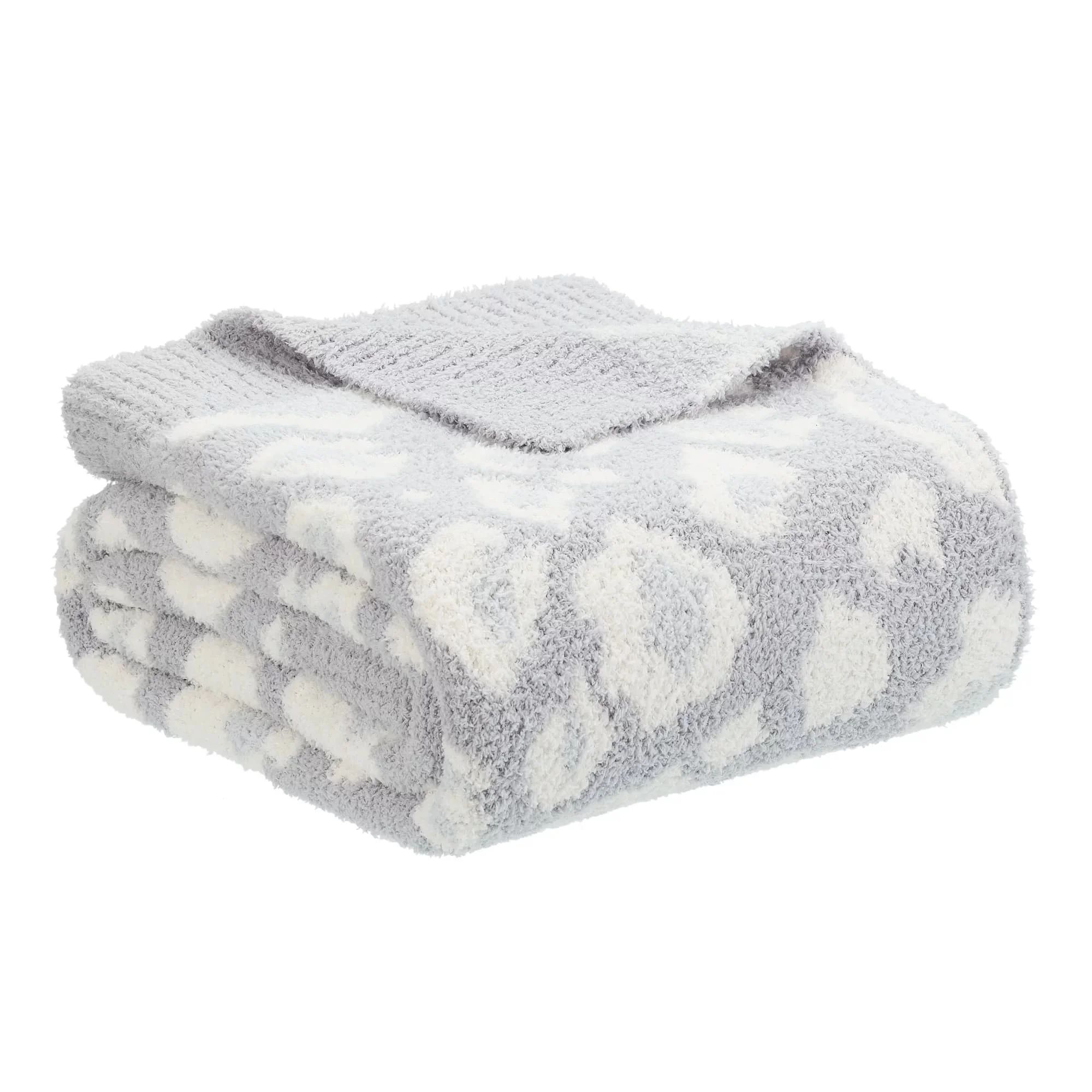Better Homes & Gardens Gray Leopard Cozy Knit Throw, 50" x 72" | Walmart (US)
