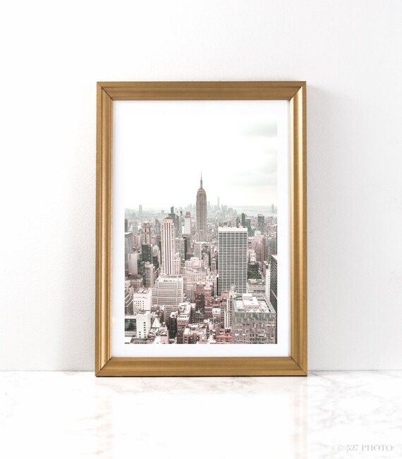 New York Photography Prints Empire State Building Skyline Wall Art Modern Decor | Etsy (US)