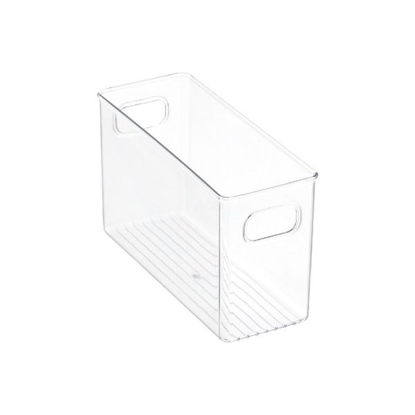Linus Narrow Rectangle Storage Bins Clear | The Container Store
