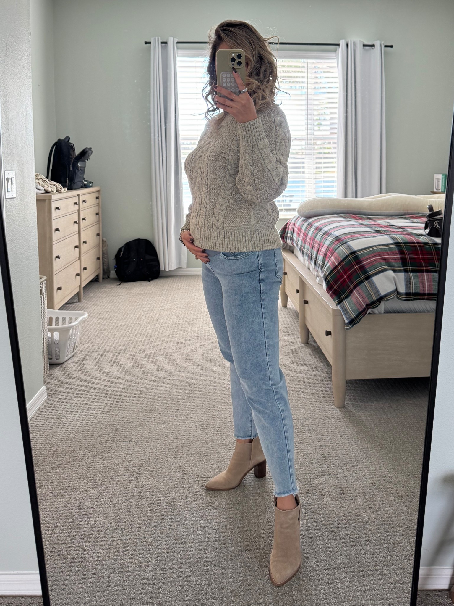 maternity jeans came just in time for the cold front 🤎

#LTKBump #LTKCyberWeek #LTKmomlife