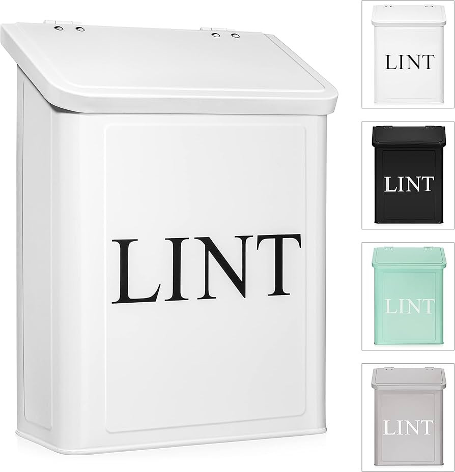Calindiana Modern Farmhouse Metal Magnetic Lint Bin for Laundry Room Decor and Accessories with L... | Amazon (US)