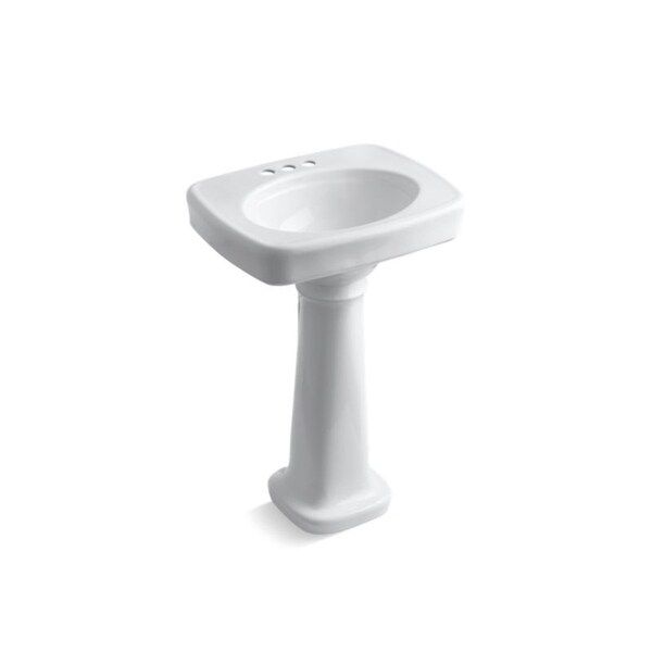 Bancroft 4-inch Centerset Faucet Holes Pedestal Bathroom Sink | Bed Bath & Beyond