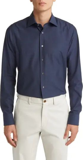 Regular Fit Solid Cotton Dress Shirt | Nordstrom