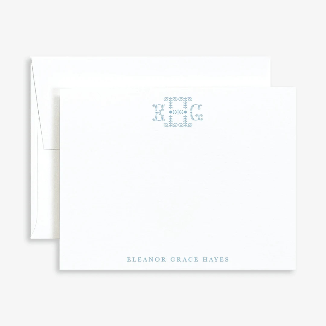 Personalized Monogram Note Cards Womens Stationery Womens - Etsy | Etsy (US)