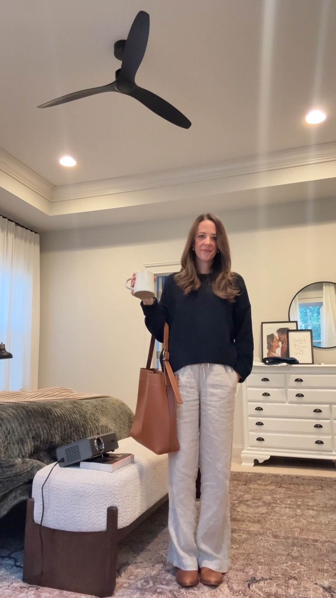Transitioning linen pants into fall with an easy lightweight sweater + warm brown accessories. Such a good summer to fall outfit, casual workwear look, teacher outfit, or classic mom outfit for those in-between days.

Sizing: linen pants XS | sweater S

Quince promo code: INFG-26LINENANDLIGHTCO10 for 10% off your first order 🤍

#LTKFallStyle #LTKWorkwear #LTKSeasonal #LTKStyleTip #LTKMomStyle

#LTKootd #LTKgrwm #LTKSeasonal