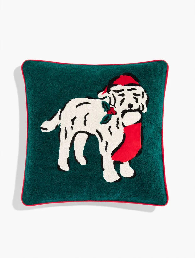 Whimsy Christmas Dog Pillow | Talbots