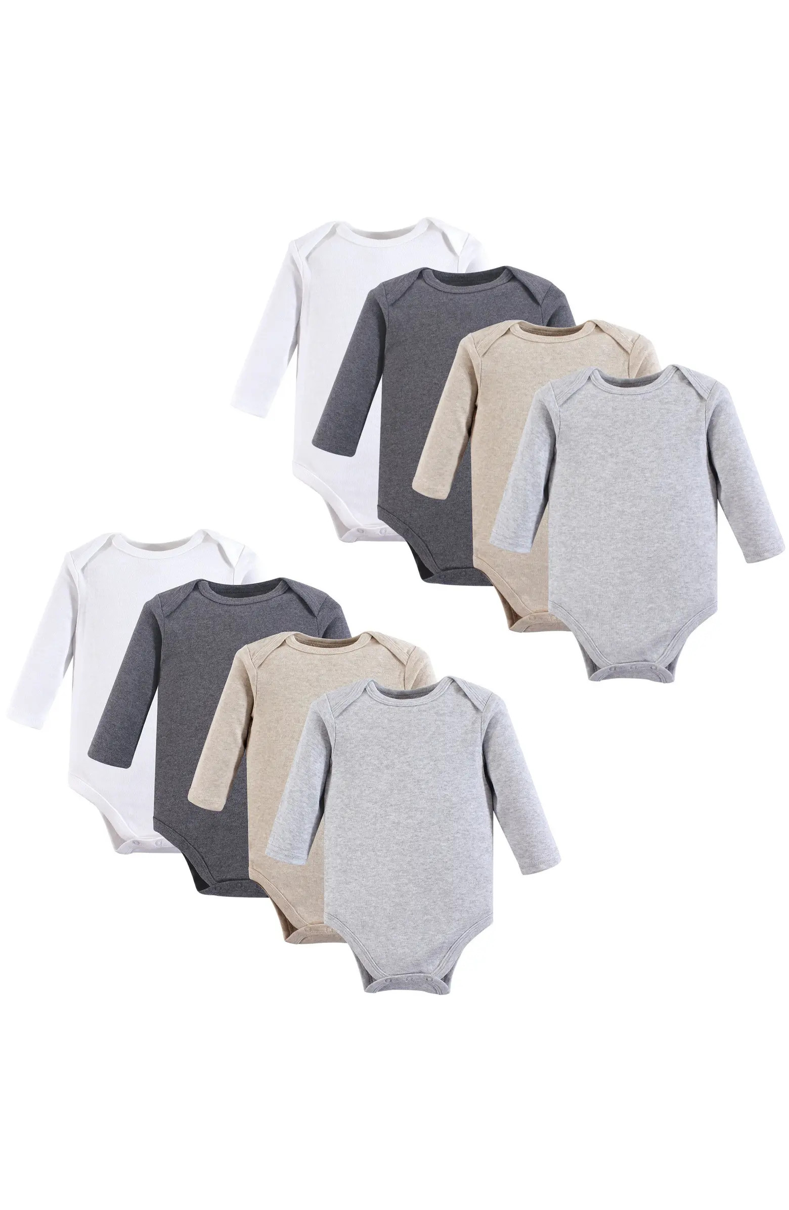 Cotton Long-Sleeve Bodysuits 8-Pack | Nordstrom