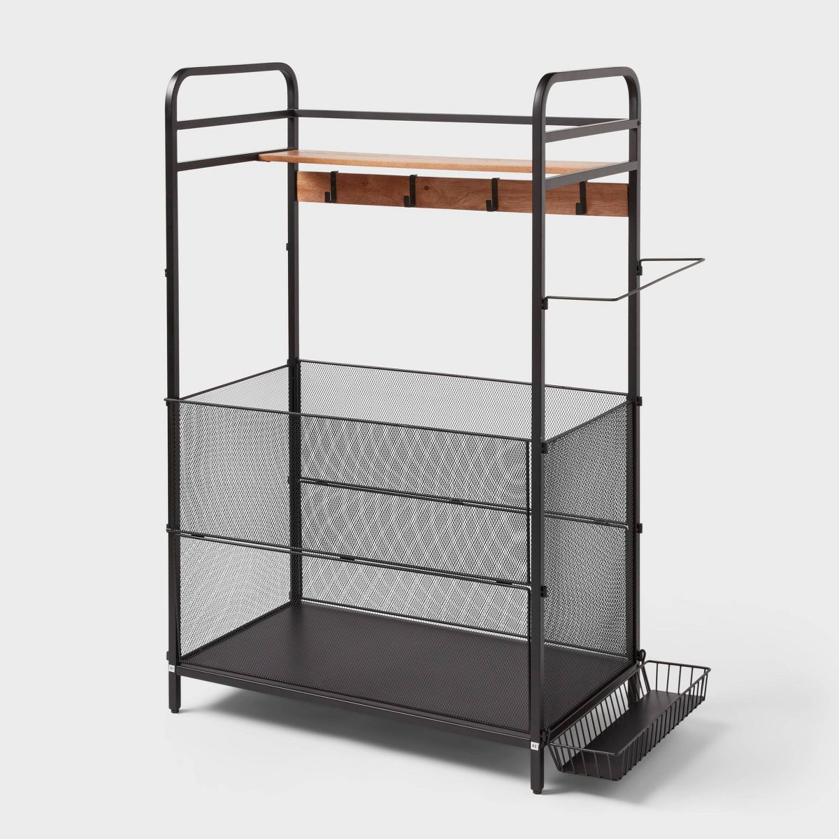 Metal Storage Rack - Brightroom™: Black Iron Utility Shelf, Garage Storage, 57.875" H, 42.25" W... | Target