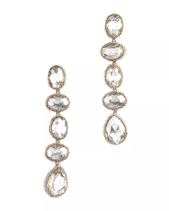 Tyra Beaded Mixed Cubic Zirconia Linear Drop Earrings in Gold Tone | Bloomingdale's (US)