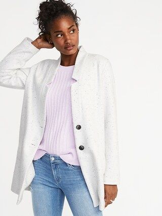 Soft-Brushed Button-Front Coat for Women | Old Navy US
