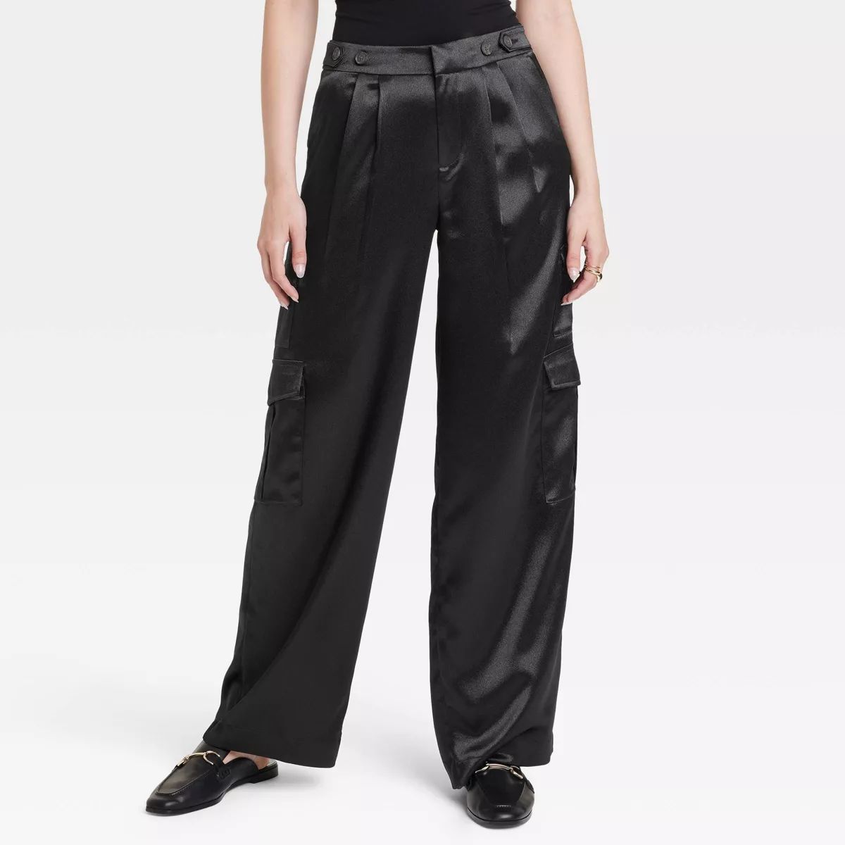 Women's High-Rise Satin Cargo Pants - A New Day™ | Target