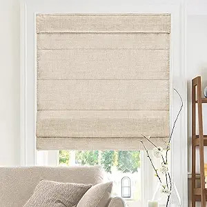 CHICOLOGY Cordless Roman Shade, Light Filtering Privacy Liner, Textured Belgian Flax Fabric, True... | Amazon (US)