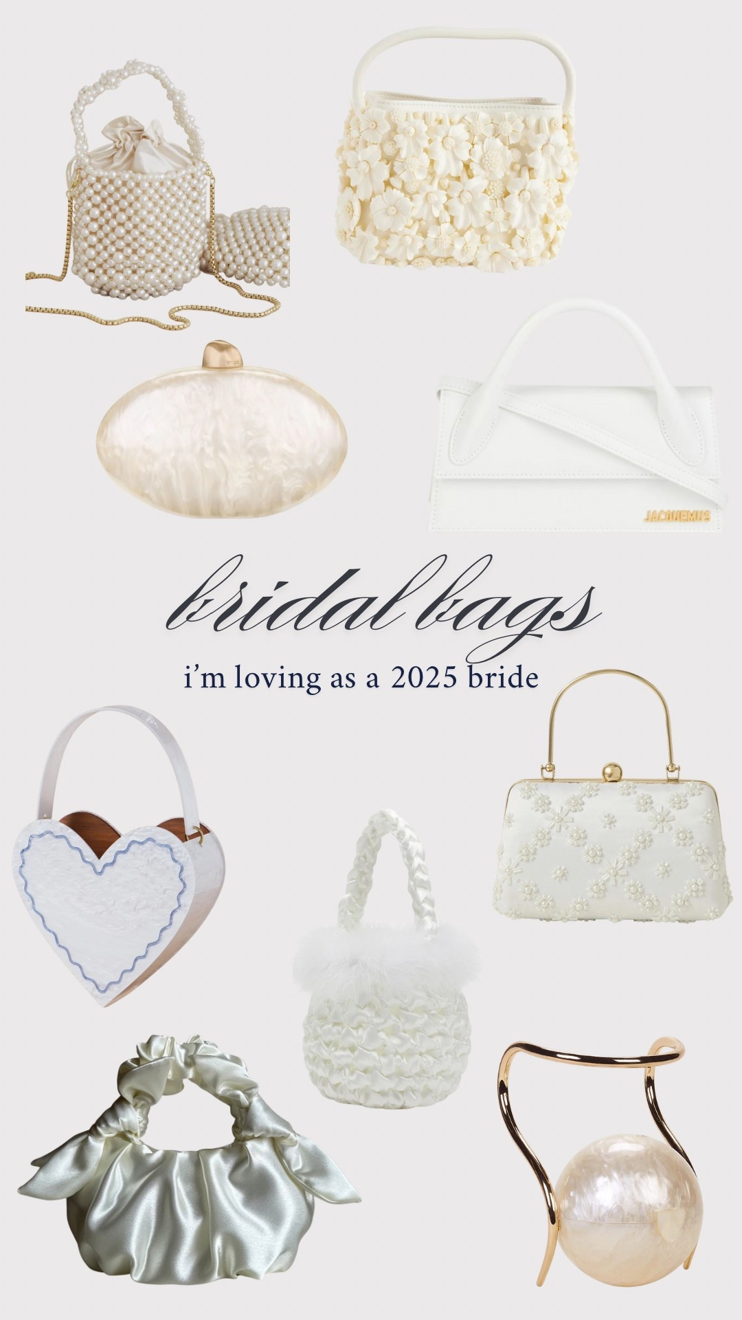 bridal bags —

bags i’m loving as a 2025 bride #wedding #bride #2025bride #handbags #bridal#bridetobe #accessories #sixstories #pearlbaga

#LTKbag #LTKwedding #LTKuk