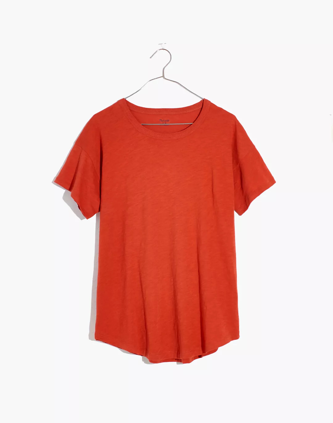 Whisper Cotton Rib-Crewneck Tee | Madewell