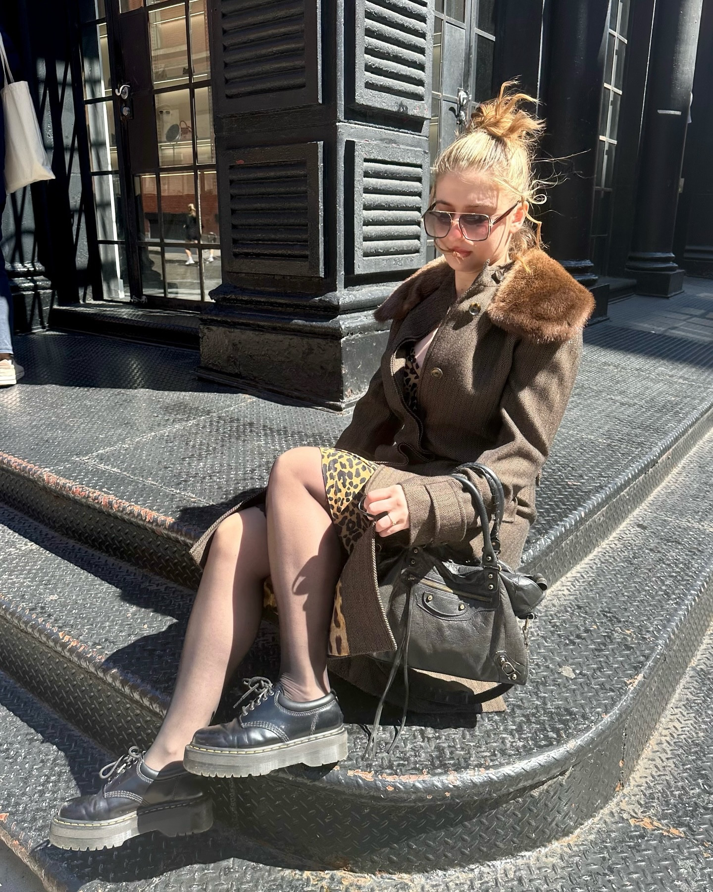 to it girls, leopard print is always in style 💋👠 i’ve loved this leopard print galliano dress since the moment i laid eyes on it in the vintage store.💛 i paired it with opaque tights, a wool coat with a fur collar, black platform oxfords and a balenciaga city bag in black. 🐾

#LTKFindsUnder100 #LTKShoeCrush #LTKStyleTip