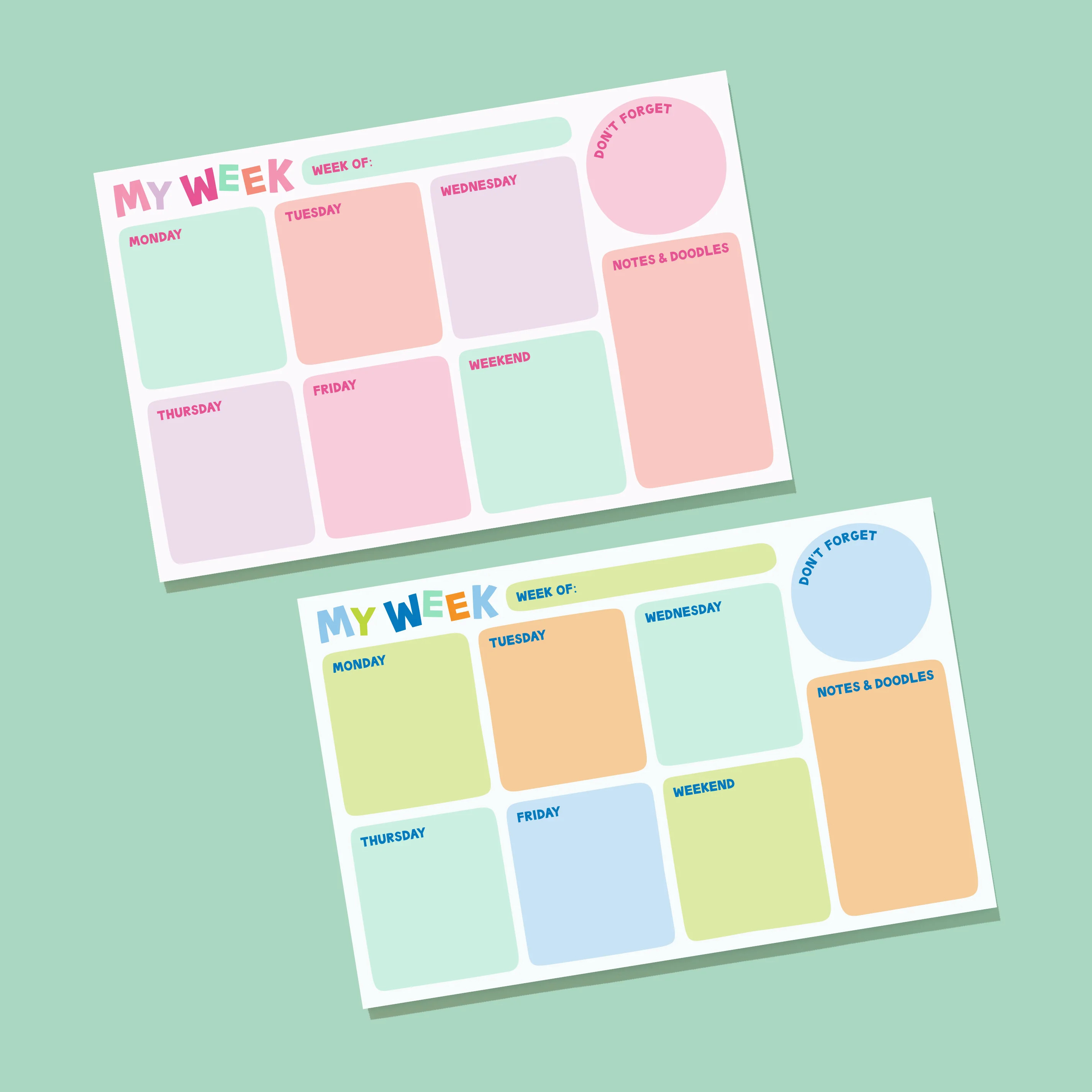 Kids/Teen Weekly Planner Notepad | Joy Creative Shop