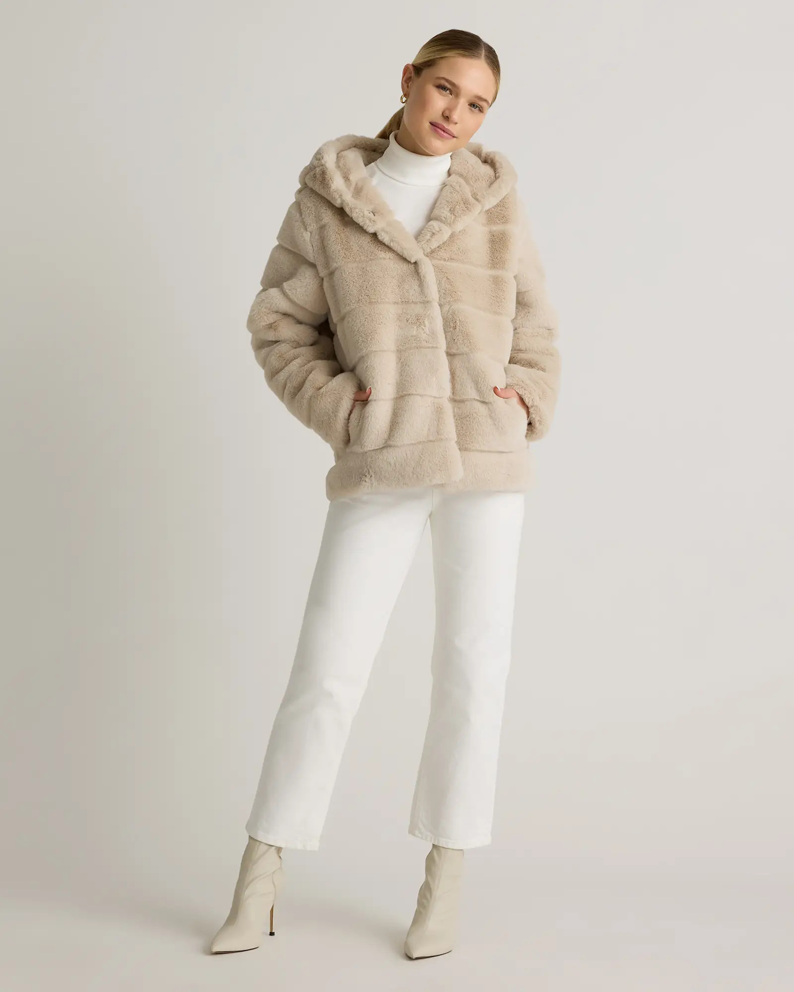 Hooded Faux Fur Jacket | Quince