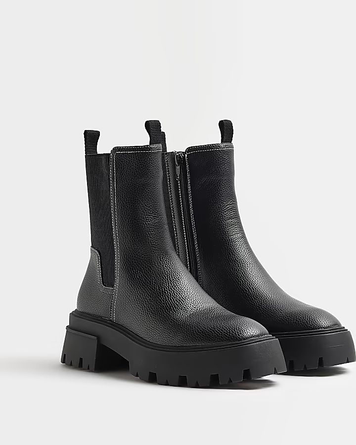 Black chunky ankle boots | River Island (UK & IE)