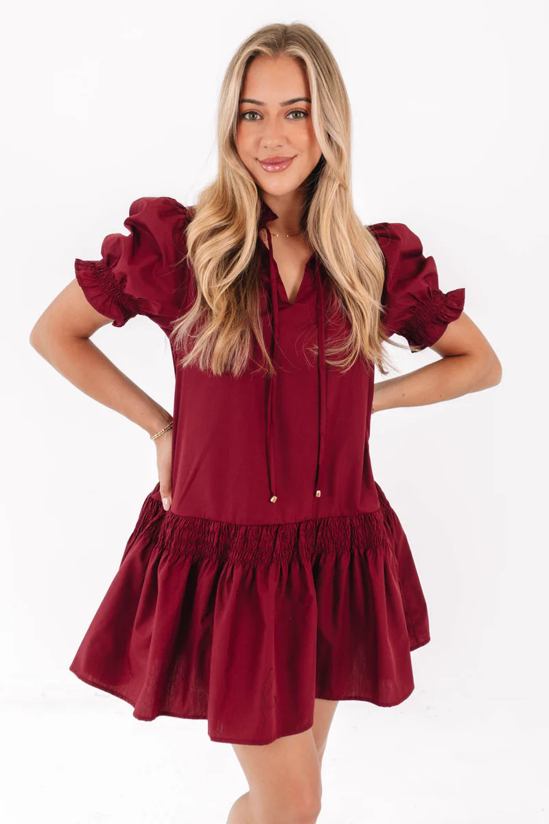 Spice Of Life Dress - Maroon | The Impeccable Pig