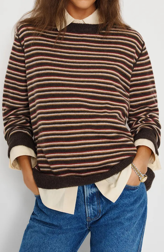 Reformation Stripe Cashmere Sweater | Nordstrom | Nordstrom