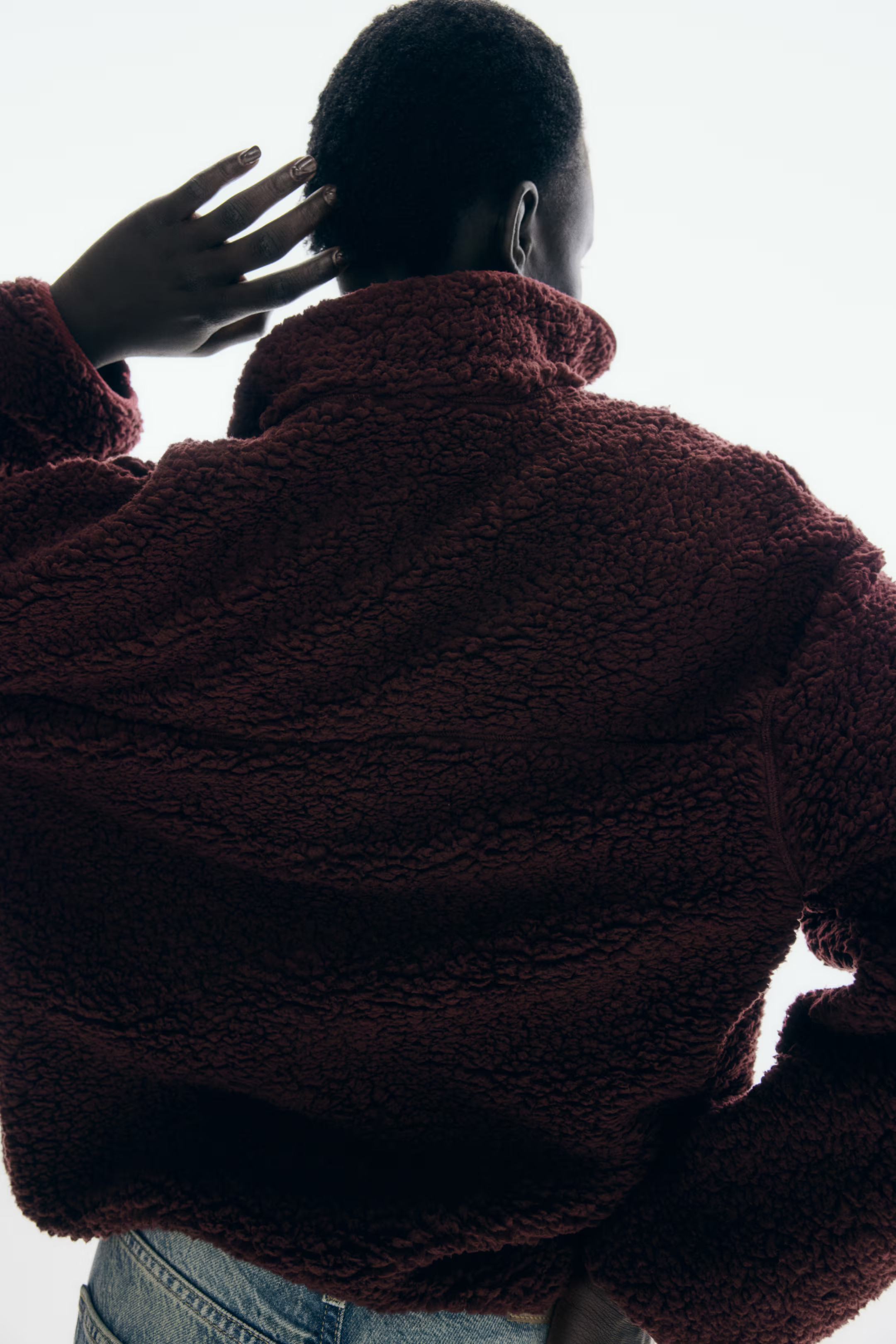 Half-Zip Teddy Fleece Sweatshirt - Light blue - Ladies | H&M US | H&M (US + CA)