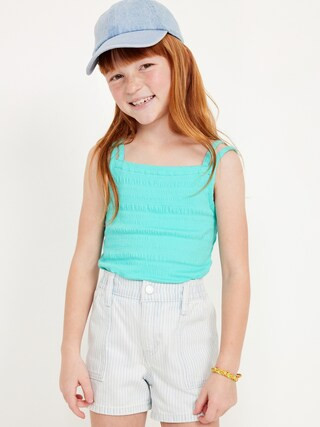 Sleeveless Fitted Smocked Tank Top for Girls | Old Navy (US)