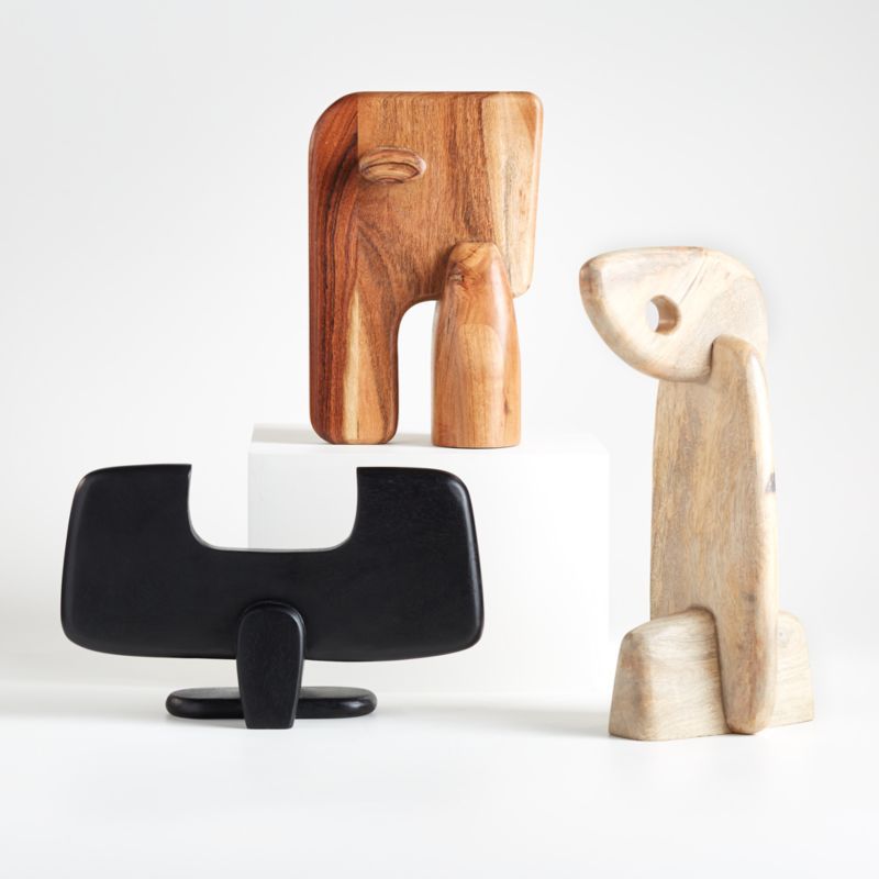 Abstract Wood Decor Pieces | Crate and Barrel | Crate & Barrel