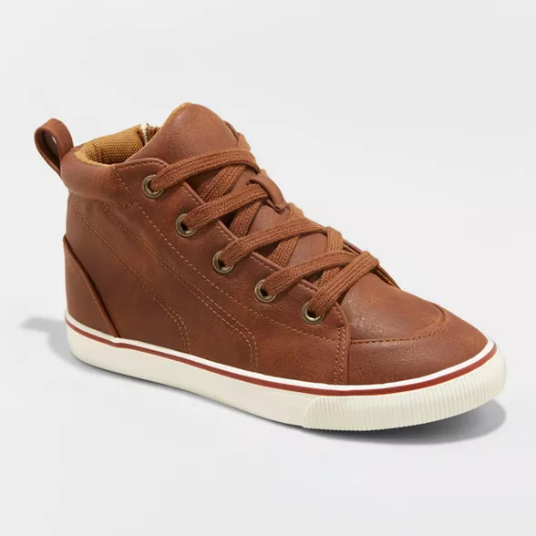 Boys' Florian Mid Top Sneakers - Cat & Jack Tan | Target