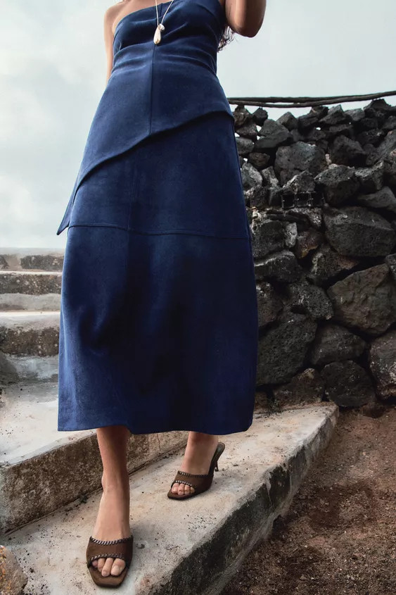 FAUX SUEDE CAPE SKIRT | Zara US