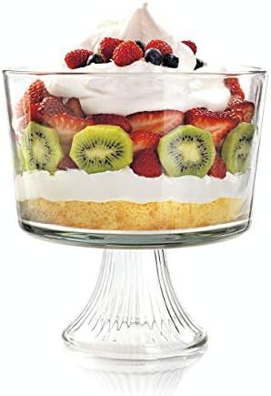 Amazon.com | Anchor Hocking 3-Quart Monaco Footed Trifle Bowl (1 piece, crystal, dishwasher safe)... | Amazon (US)