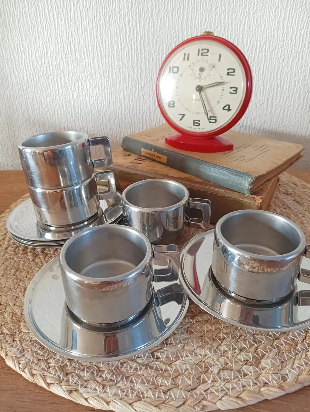 Espresso Cups Designed by Casalinghi, Vintage Stainless Steel Cups and Saucer, STO Design - Desig... | Etsy (US)