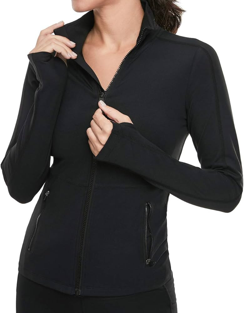 VUTRU Women's Workout Yoga Jacket Full Zip Running Track Jacket | Amazon (US)