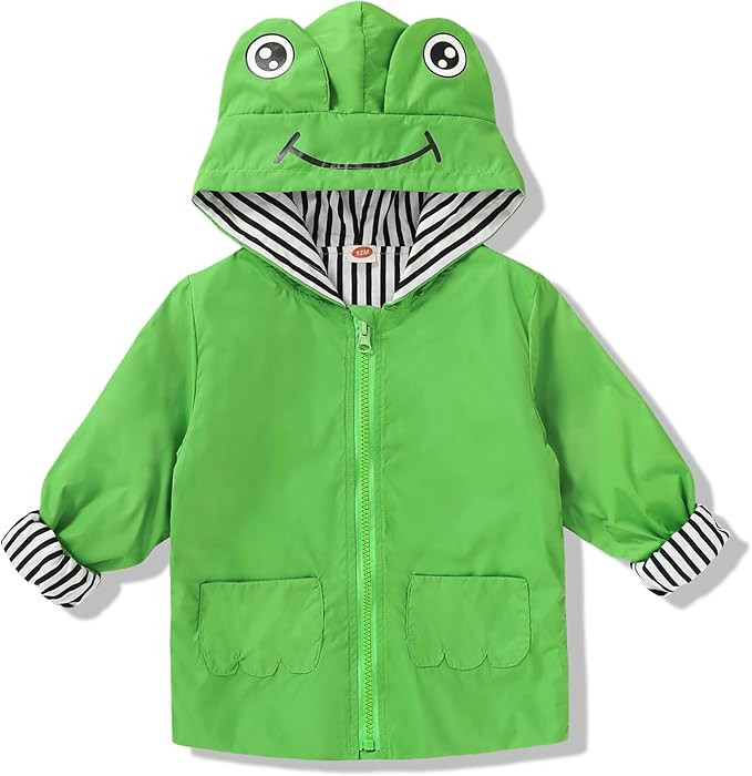 YOUNGER TREE Toddler Baby Boy Girl Duck Raincoat Cute Cartoon Hoodie Zipper Coat Outfit | Amazon (US)