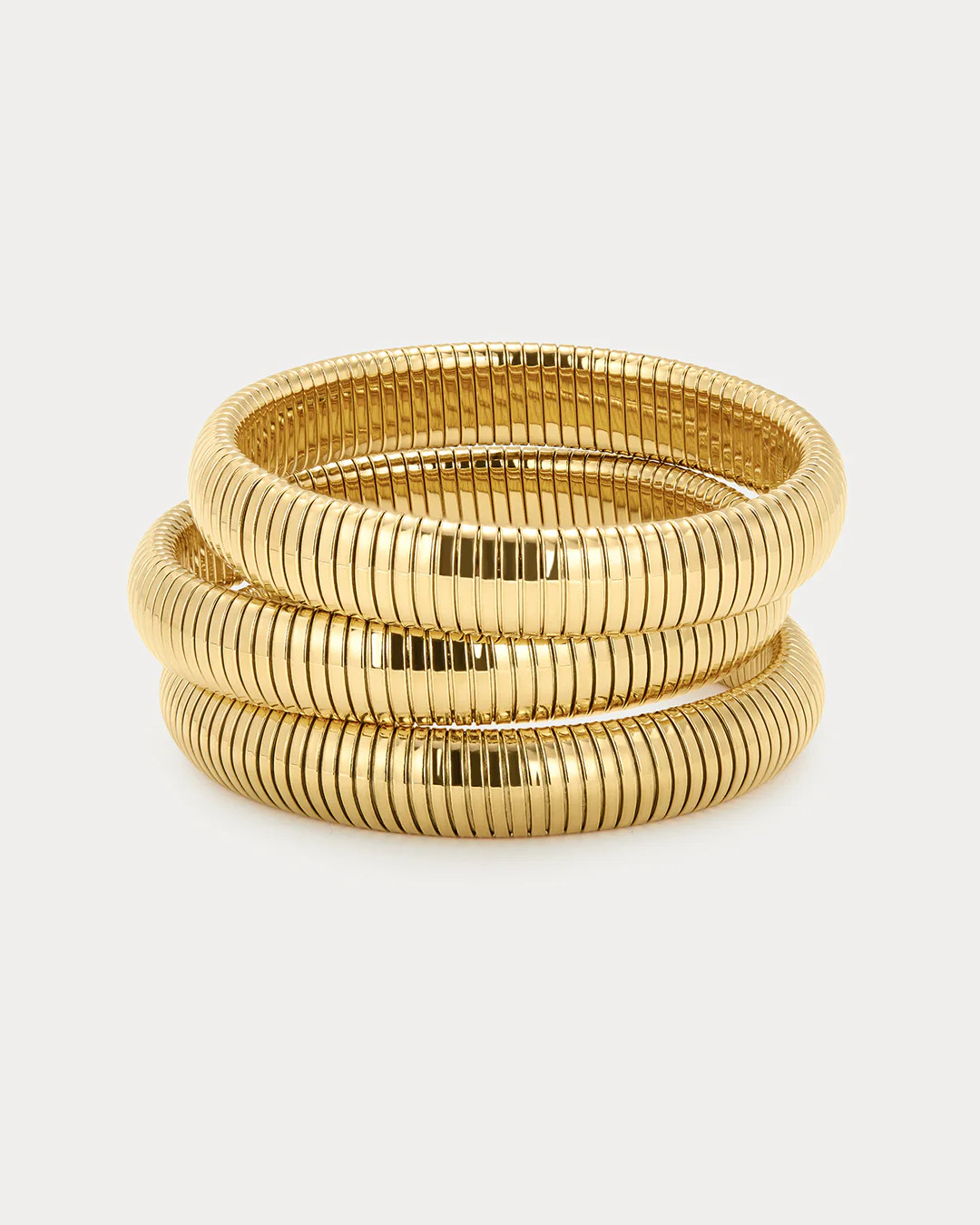 Flex Snake Chain Bracelet- Set of 3 (12mm wide)- Gold (Ships Mid July) | Luv Aj Inc.