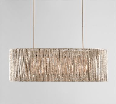 Farrington Abaca Linear Chandelier | Pottery Barn (US)