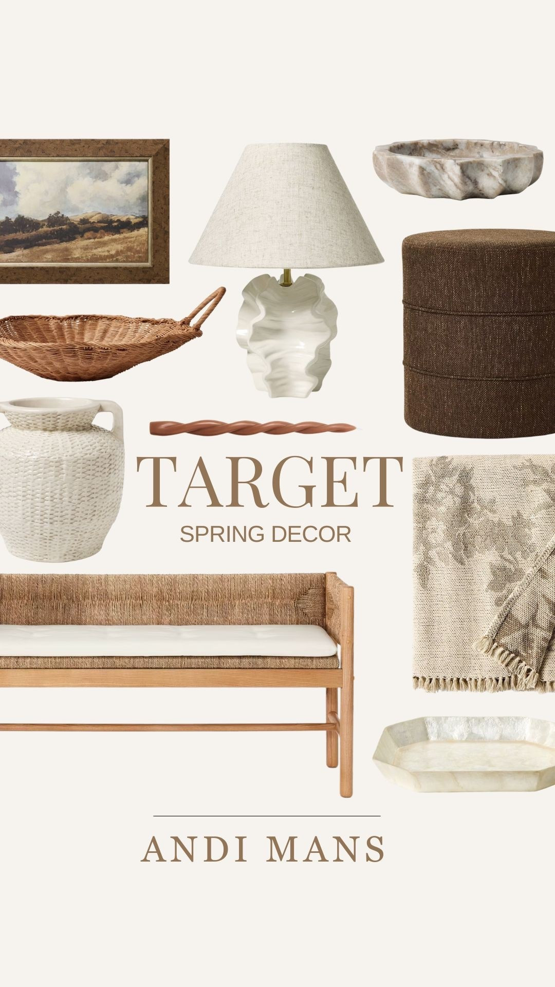 Target spring home decor. This woven bench and printed throw blanket are the perfect accents this season. 

#LTKHome #LTKSeasonal #LTKdayinmylife