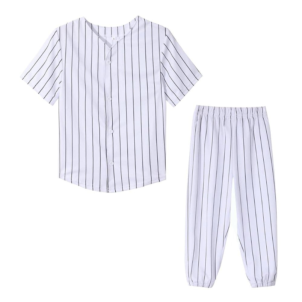 Mowbeat Baby Boy Baseball Jersey Toddler Baseball Costumes for Boys Stripe Outfit Kid Shirt Trous... | Amazon (US)